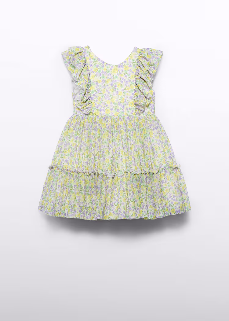 phorema-touli-stampoto-koritsi-lila-XL-4 Abel & Lula Παιδικό Φόρεμα για Κορίτσι Φλοράλ 25-05046-085 - Image 1
