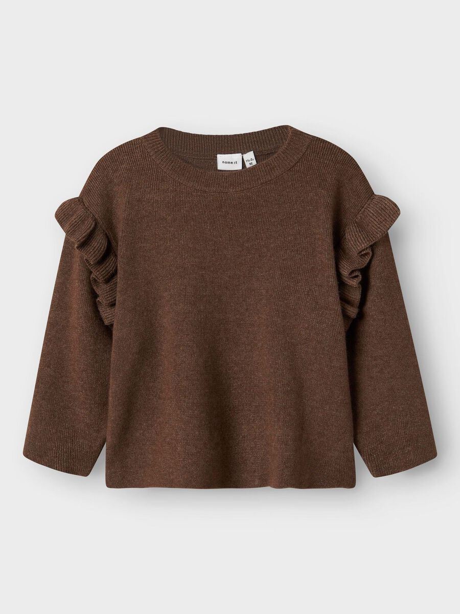 13246517_Peppercorn_003 Name it Παιδικό Πουλόβερ για Κορίτσι Καφέ 13246517-Peppercorn - Image 1
