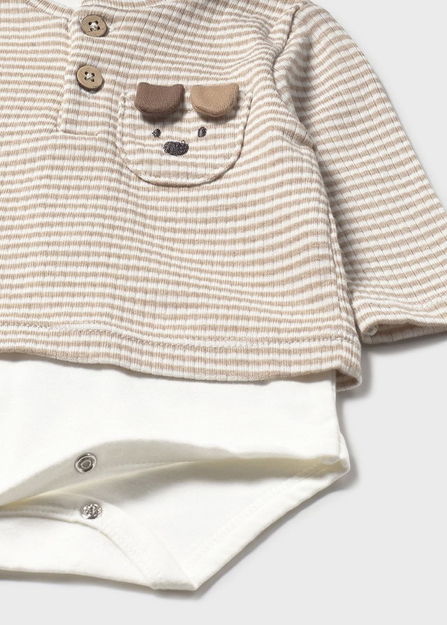 15-02728-035-L-6 Mayoral Βρεφικό Κορμάκι για Αγόρι Μπεζ 15-02728-035 - Image 2