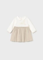 Mayoral Βρεφικό Φόρεμα για Κορίτσι Μπεζ 15-02804-026