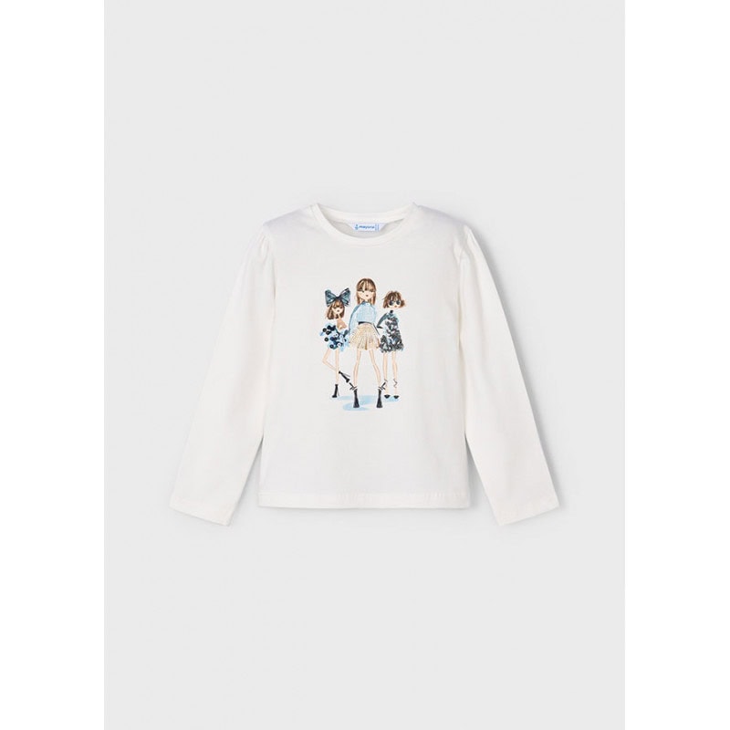 15-04011-093-L-4-800x800 Mayoral Παιδική Μπλούζα Μακρυμάνικη για Κορίτσι Μπεζ 15-04011-093 - Image 1