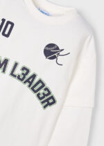 Mayoral Παιδική Μπλούζα Μακρυμάνικη για Αγόρι Μπεζ 15-04075-074 - Image 2