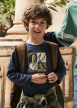 Mayoral Παιδική Μπλούζα Μακρυμάνικη για Αγόρι Μπλε 15-04076-078