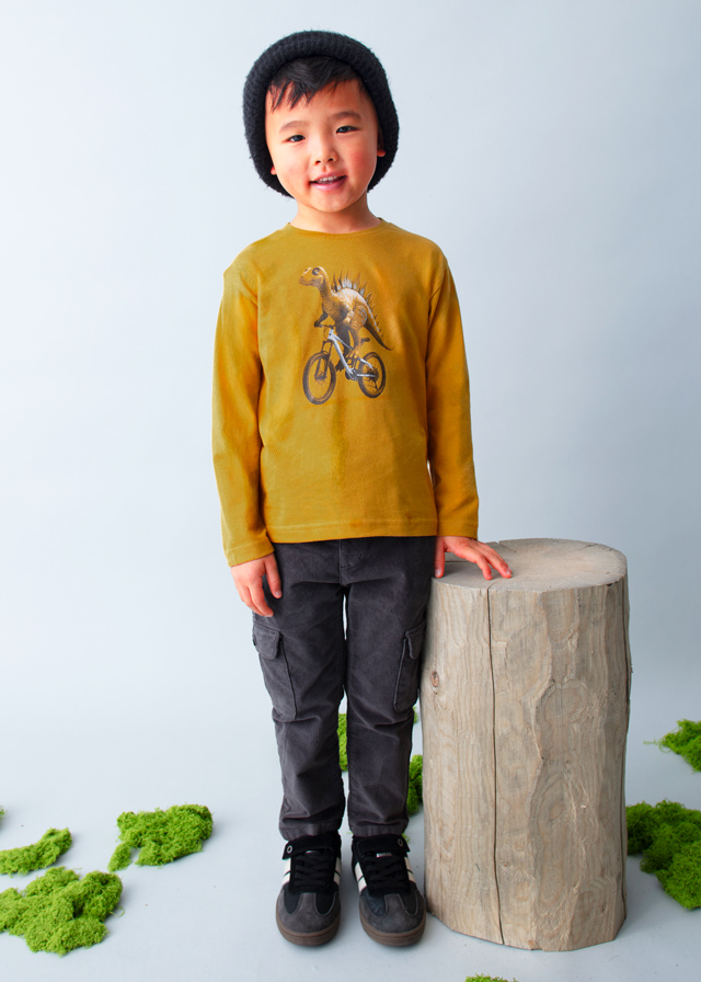 15-04087-030-L-3 Mayoral Παιδική Μπλούζα Μακρυμάνικη για Αγόρι Κίτρινο 15-04087-030 - Image 1