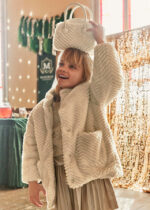 Mayoral Παιδικό Παλτό Γούνα για Κορίτσι Μπεζ 15-04441-054