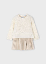 Mayoral Παιδικό Φόρεμα για Κορίτσι Μπεζ 15-04925-049 - Image 2