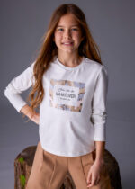 Mayoral Παιδική Μπλούζα Μακρυμάνικη για Κορίτσι Μπεζ 15-07018-088