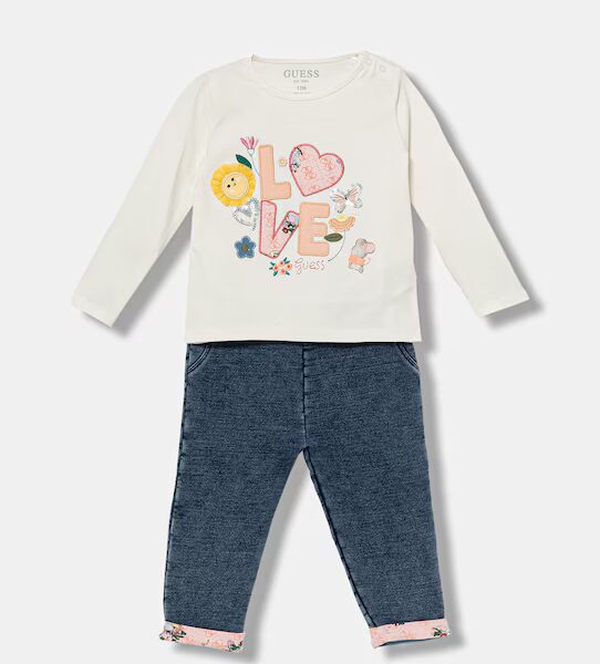 Guess Παιδικό Σετ για Κορίτσι Εκρού A5YG06K6YW4-G012