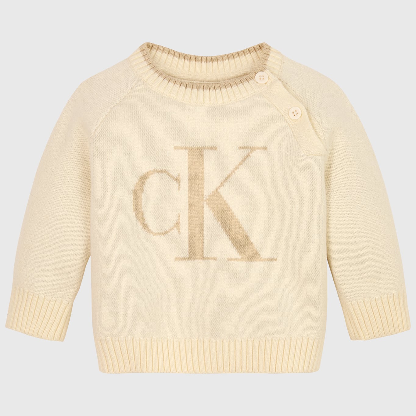 IN0IN00205-YAB-BKY9-0 Calvin Klein Παιδικό Πουλόβερ για Κορίτσι Μπεζ IN0IN00205-PGB - Image 1