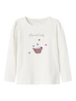 Name it Παιδική Μπλούζα Μακρυμάνικη για Κορίτσι Εκρού 13246639-Cloud-Dancer