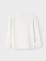 Name it Παιδική Μπλούζα Μακρυμάνικη για Κορίτσι Εκρού 13246639-Cloud-Dancer - Image 2
