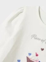 Name it Παιδική Μπλούζα Μακρυμάνικη για Κορίτσι Εκρού 13246639-Cloud-Dancer - Image 3