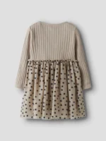 Name it Παιδικό Φόρεμα για Κορίτσι Μπεζ 13246609-Island-Fossil - Image 2