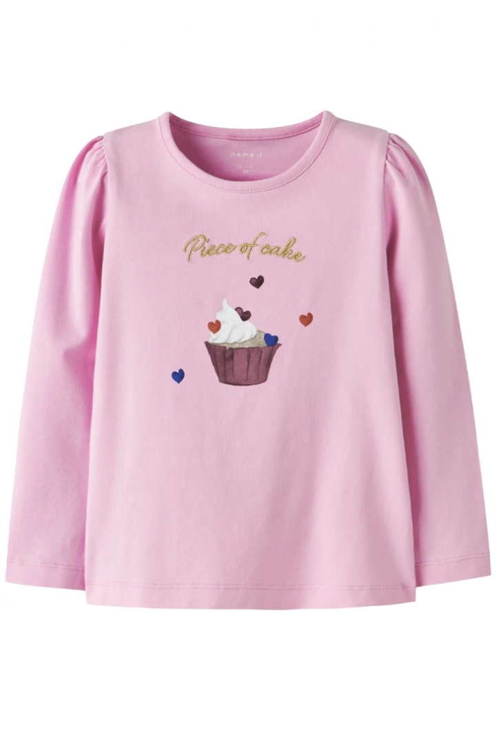 SWEET_5715730778543_132r_1 Name it Παιδική Μπλούζα Μακρυμάνικη για Κορίτσι Ροζ 13246639-Sweet-Dreams - Image 1