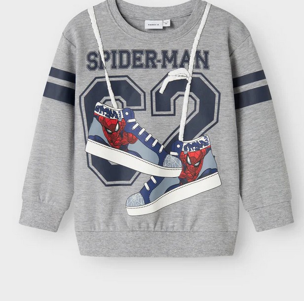 Screenshot 2025-08-19 at 19-43-57 NMMADAM Sweatshirt - Grey Melange – Name It Køge Name it Παιδικό Φούτερ για Αγόρι Γκρι 13247174-Grey-Melange - Image 1