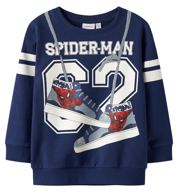 Screenshot 2025-08-19 at 19-47-23 Boys Spiderman Cotton Long-Sleeved Sweatshirt – Hopscotch Kids Store Name it Παιδικό Φούτερ για Αγόρι Μπλε 13247174-Blueprint - Image 1