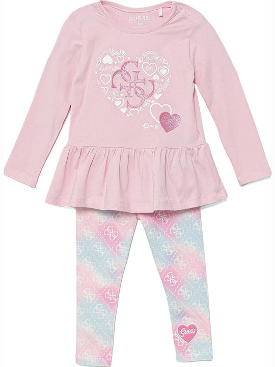 fixedratio_20250717110814_guess_set_2tmch_cotton_candy_pink_a5yg04k6yw4_g65u Guess Παιδικό Σετ για Κορίτσι Ροζ A5YG04K6YW4-G65U - Image 1