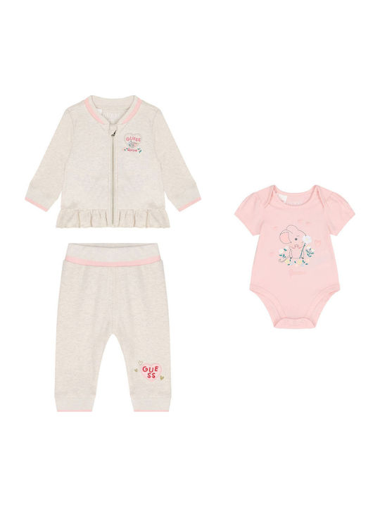 fixedratio_20250820141808_guess_set_vrefiko_formaki_ecru_3tmch_s5yg05k6yw4_g6r1 Guess Παιδικό Σετ για Κορίτσι Ροζ S5YG05K6YW4-G6R1 - Image 1