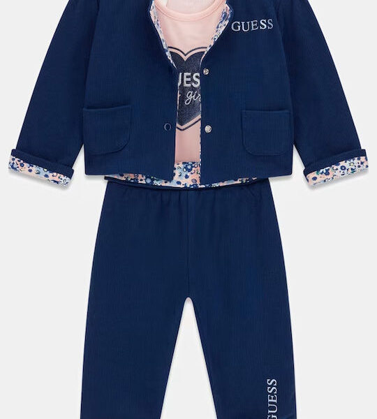 Guess Παιδικό Σετ για Κορίτσι Μπλε S5YG04KBZP4-G7HR