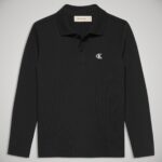 Calvin Klein Παιδικό Πόλο Μακρυμάνικο για Αγόρι Μαύρο IB0IB02421-BEH