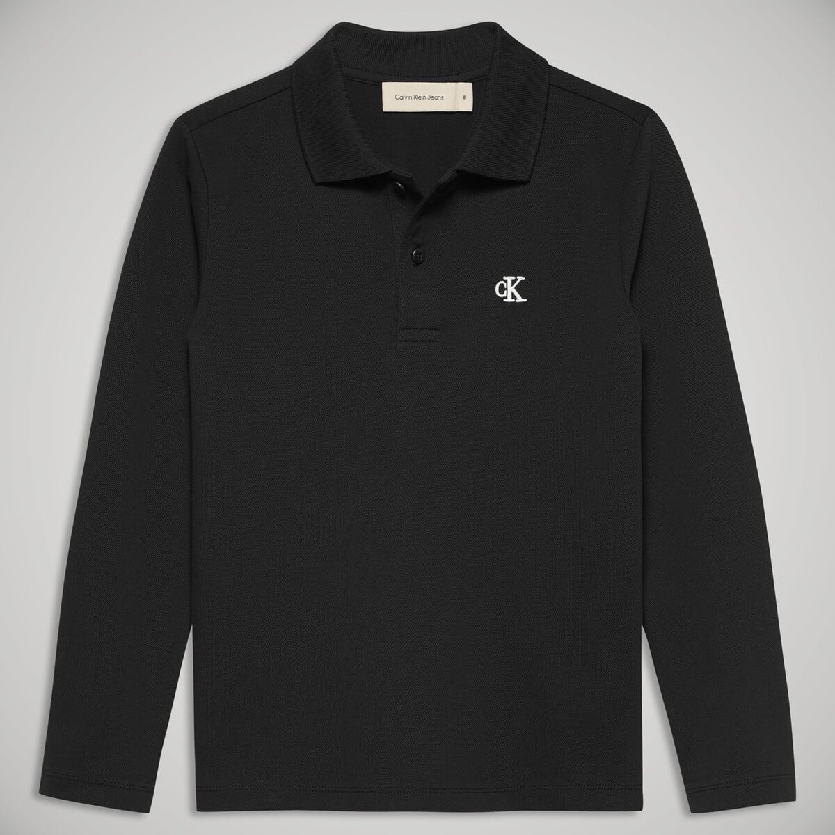 IB0IB02421-BEH-BKY81-0 Calvin Klein Παιδικό Πόλο Μακρυμάνικο για Αγόρι Μαύρο IB0IB02421-BEH - Image 1