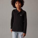 Calvin Klein Παιδικό Πόλο Μακρυμάνικο για Αγόρι Μαύρο IB0IB02421-BEH - Image 2