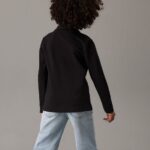 Calvin Klein Παιδικό Πόλο Μακρυμάνικο για Αγόρι Μαύρο IB0IB02421-BEH - Image 3