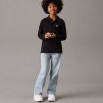 Calvin Klein Παιδικό Πόλο Μακρυμάνικο για Αγόρι Μαύρο IB0IB02421-BEH - Image 4