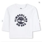 Timberland Παιδικό Μπλούζα Μακρυμάνικη για Αγόρι Λευκό 25-T60589-10P