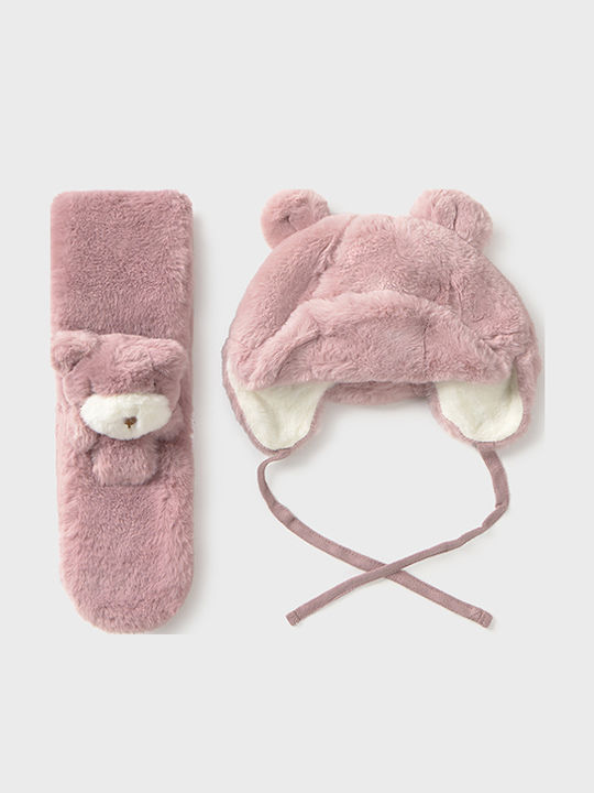 fixedratio_20250822162127_mayoral_set_paidiko_skoufaki_me_kaskol_gounino_15_10020_066 Mayoral Παιδικό Σκούφοι-Κασκόλ για Κορίτσι Μωβ 15-10020-066 - Image 1