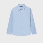 Mayoral Παιδικό Πουκάμισο Μακρυμάνικο για Αγόρι Μπλε 15-00874-014