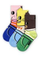 Happy Socks Παιδική Συσκευασία Δώρου με 3 Ζευγάρια για Κορίτσι Πολύχρωμες P000697-Animal-Gift – Bild 2