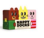 Happy Socks Παιδική Συσκευασία Δώρου με 3 Ζευγάρια για Κορίτσι Πολύχρωμες P000697-Animal-Gift
