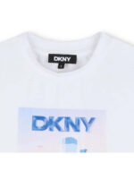 DKNY Παιδική Μπλούζα Κοντομάνικη για Κορίτσι Μπλε D62621-N48-Μπλε – Bild 3
