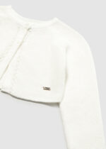 Mayoral Παιδική πλεκτή Ζακέτα (ριγέ γιακάς) για Κορίτσι Εκρού 26-00302-076