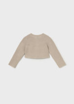 Mayoral Παιδική πλεκτή Ζακέτα (ριγέ γιακάς) για Κορίτσι Μπεζ 26-00302-077 - Image 4