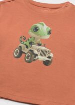 Mayoral Παιδική Μπλούζα κοντομάνικη ζωάκια για Αγόρι Πορτοκαλί 26-01008-083 - Image 3