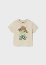Mayoral Παιδική Μπλούζα κοντομάνικη Δεινοσαυράκι με κάμερα για Αγόρι Εκρού 26-01016-027