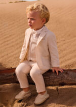 Mayoral Παιδικό λινό Παντελόνι suiting για Αγόρι Μπεζ 26-01517-050