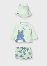 Mayoral Newborn Βρεφικό Σετ Μαγιό για Αγόρι Πράσινο 26-01619-033