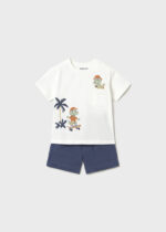 Mayoral Παιδικό Σετ μακό Δεινόσαυροι με Βερμούδα για Αγόρι Μπλε 26-01672-054