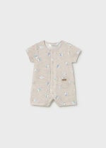 Mayoral Newborn Βρεφικό Φορμάκι Κοντό  για Αγόρι Καφέ 26-01717-010