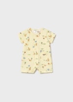 Mayoral Newborn Βρεφικό Φορμάκι Κοντό  για Αγόρι Κίτρινο 26-01717-011