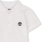 Timberland Παιδικό Μπλουζάκι Πόλο Κοντομάνικο για Αγόρι Λευκό T60875-10P-Λευκό - Image 3