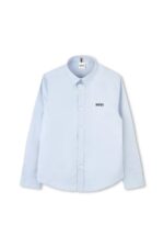 BOSS Παιδικό Πουκάμισο Μακρυμάνικο για Αγόρι Μπλε J52675-77D-Μπλε