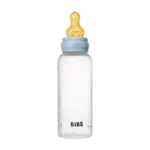 Bibs βρεφικό Μπιμπερό Γυαλινο Στρογγυλη Θηλη Latex 240Ml Μεσαιας Ροης Baby Blue για Αγόρι Μπλε 5020231 - Image 3
