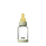 Bibs βρεφικό Μπιμπερό Γυαλινο Στρογγυλη Θηλη Latex 120Ml Αργης Ροης Sage για Αγόρι Πράσινο 5019250