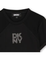 DKNY Παιδική Μπλούζα Κοντομάνικη για Κορίτσι Μαύρο D62694-09B-Μαύρο - Image 3