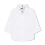 BOSS Παιδικό Πουκάμισο Μακρυμάνικο για Αγόρι Λευκό J52681-10P-Λευκό