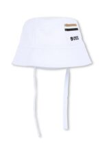 BOSS Παιδικό Καπέλο Bucket για Αγόρι Λευκό J53103-10P-Λευκό